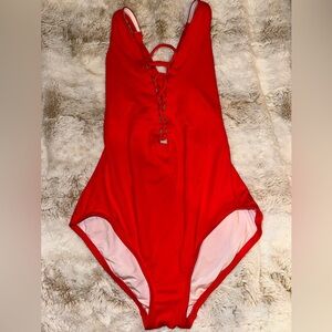 MICHAEL Michael Kors Lace-up Cross-back One-piece